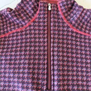 Smartwool NT250 Merino Wool 1/4 zip top in Houndstooth Size L